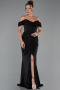Long Black Prom Gown ABU6341