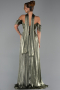 Long Olive Drab Chiffon Evening Dress ABU6342