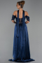 Long Navy Blue Chiffon Evening Dress ABU6342