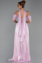 Long Powder Color Chiffon Evening Dress ABU6342