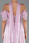Long Powder Color Chiffon Evening Dress ABU6342