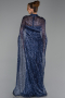 Long Navy Blue Scaly Evening Dress ABU6343