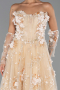 Long Gold Evening Dress ABU6344
