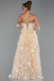 Long Gold Evening Dress ABU6344