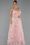 Long Powder Color Evening Dress ABU6344