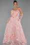 Long Powder Color Evening Dress ABU6344