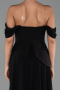 Long Black Chiffon Evening Dress ABU6345