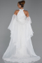 Long White Beaded Evening Dress ABU6348