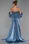 Long Indigo Beaded Evening Dress ABU5169