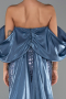 Long Indigo Beaded Evening Dress ABU5169