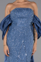 Long Indigo Beaded Evening Dress ABU6351