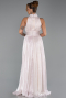 Long Beige Chiffon Evening Dress ABU6352