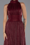 Long Burgundy Chiffon Evening Dress ABU6352