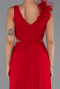 Long Red Chiffon Prom Gown ABU6354