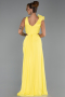 Long Yellow Chiffon Prom Gown ABU6354