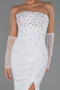 Long White Dantelle Evening Dress ABU6355