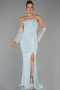 Long Turquoise Dantelle Evening Dress ABU6355