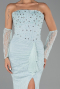 Long Turquoise Dantelle Evening Dress ABU6355