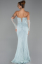 Long Turquoise Dantelle Evening Dress ABU6355