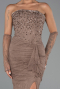 Long Brown Dantelle Evening Dress ABU6355