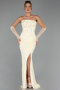 Long Yellow Dantelle Evening Dress ABU6355