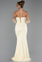 Long Yellow Dantelle Evening Dress ABU6355
