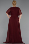 Long Burgundy Chiffon Plus Size Evening Dress ABU5180