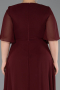 Long Burgundy Chiffon Plus Size Evening Dress ABU5180