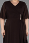 Long Brown Chiffon Plus Size Evening Dress ABU5180