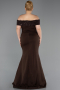 Long Brown Plus Size Evening Dress ABU6302