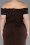 Long Brown Plus Size Evening Dress ABU6302