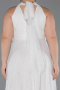 Long White Dantelle Plus Size Evening Dress ABU6330