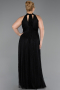 Long Black Dantelle Plus Size Evening Dress ABU6330