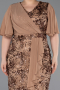 Midi Copper Scaly Plus Size Cocktail Dress ABK2666