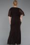 Long Brown Plus Size Evening Gown ABU2857