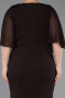 Long Brown Plus Size Evening Gown ABU2857