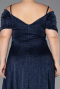 Long Navy Blue Plus Size Evening Dress ABU6333