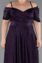 Long Purple Plus Size Evening Dress ABU6333