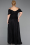 Long Black Plus Size Evening Dress ABU6333