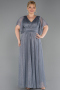 Anthracite Long Plus Size Evening Dress ABU5323