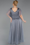 Anthracite Long Plus Size Evening Dress ABU5323