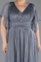 Anthracite Long Plus Size Evening Dress ABU5323