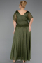Olive Drab Long Plus Size Evening Dress ABU5323