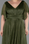 Olive Drab Long Plus Size Evening Dress ABU5323