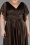 Long Brown Plus Size Evening Gown ABU5323