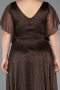 Long Brown Plus Size Evening Gown ABU5323