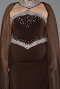 Long Brown Plus Size Evening Gown ABU6338
