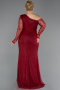 Long Burgundy Dantelle Plus Size Evening Gown ABU6339
