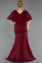 Long Burgundy Plus Size Evening Gown ABU6353