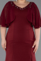 Long Burgundy Plus Size Evening Gown ABU6353